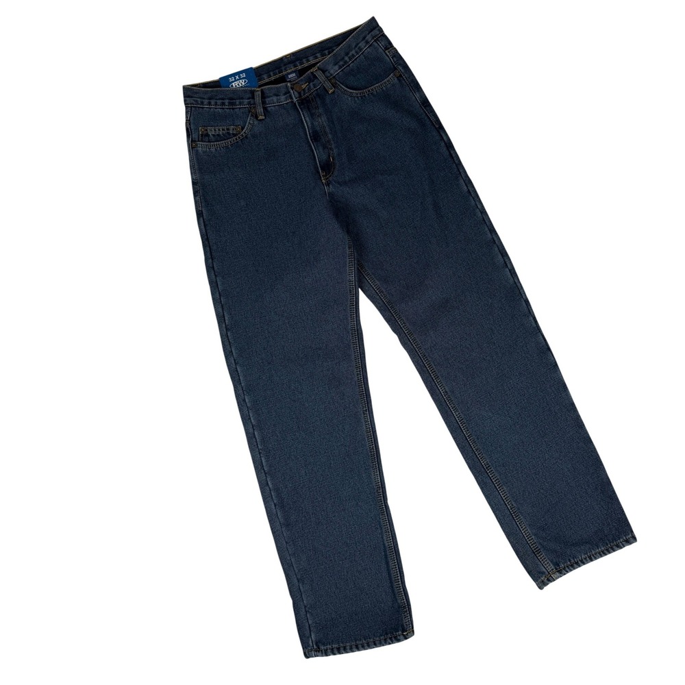 Rugged Wear Fleece Lined Relaxed Fit Jeans 32x32 Blue Heavyweight Denim
